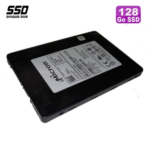 SSD de Micron 128 GB MTFDDAK128MBF-1AN1ZABDA, interfaz SATA III 6 Gbps, formato 2.5