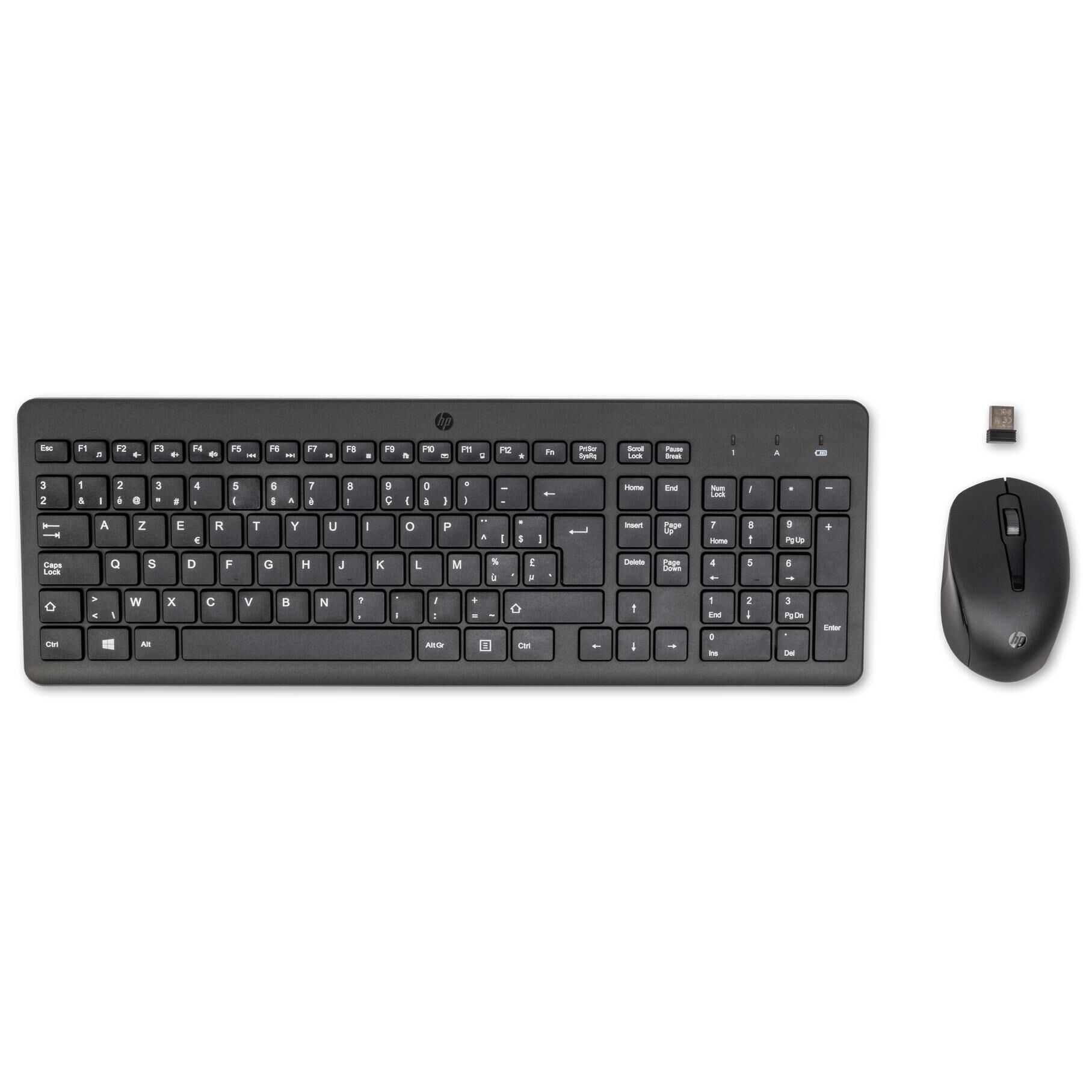 HP 330 Wireless Mouse and Keyboard Combination clavier Souris incluse Universel RF sans fil AZERTY Belge Noir