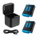 Telesin 3-slot Charger Box For Gopro Hero 9 / Hero 10 + 2 Batteries (
