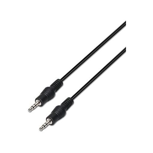 Cable de audio estéreo AISENS, con conector jack de 3,5 mm a cada extremo, negro, 10 m