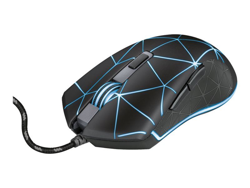 Trust GXT 133 Locx - Souris - pour droitiers - optique - 6 boutons - filaire - USB