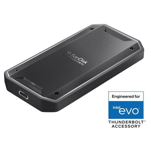 SanDisk Professional PRO-G40 - SSD - 2 To - exFAT - externe (portable) - USB 3.2 Gen 2 / Thunderbolt 3 (USB-C connecteur) - noir
