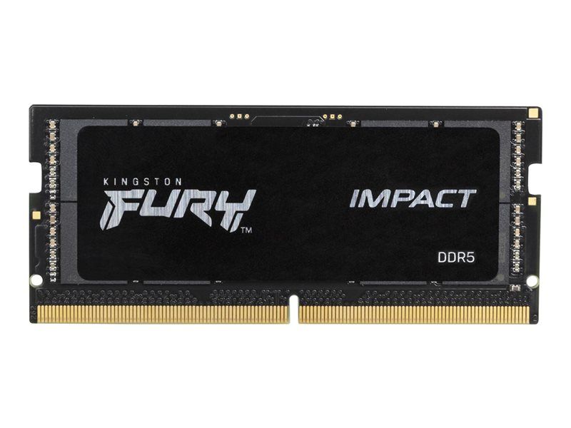 Kingston FURY Impact - DDR5 - kit - 64 Go: 2 x 32 Go - SO DIMM 262 broches - 4800 MHz / PC5-38400 - CL38 - 1.1 V - mémoire sans tampon - on-die ECC
