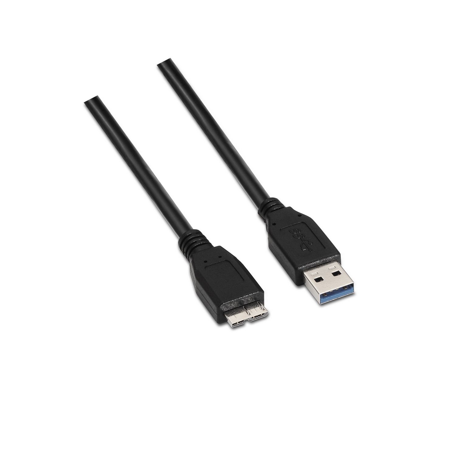 AISENS A105 ? 0044 ? Câble USB 3 (2 m, apte pour boitier Externe, et et camaras numérique) Couleur Noir
