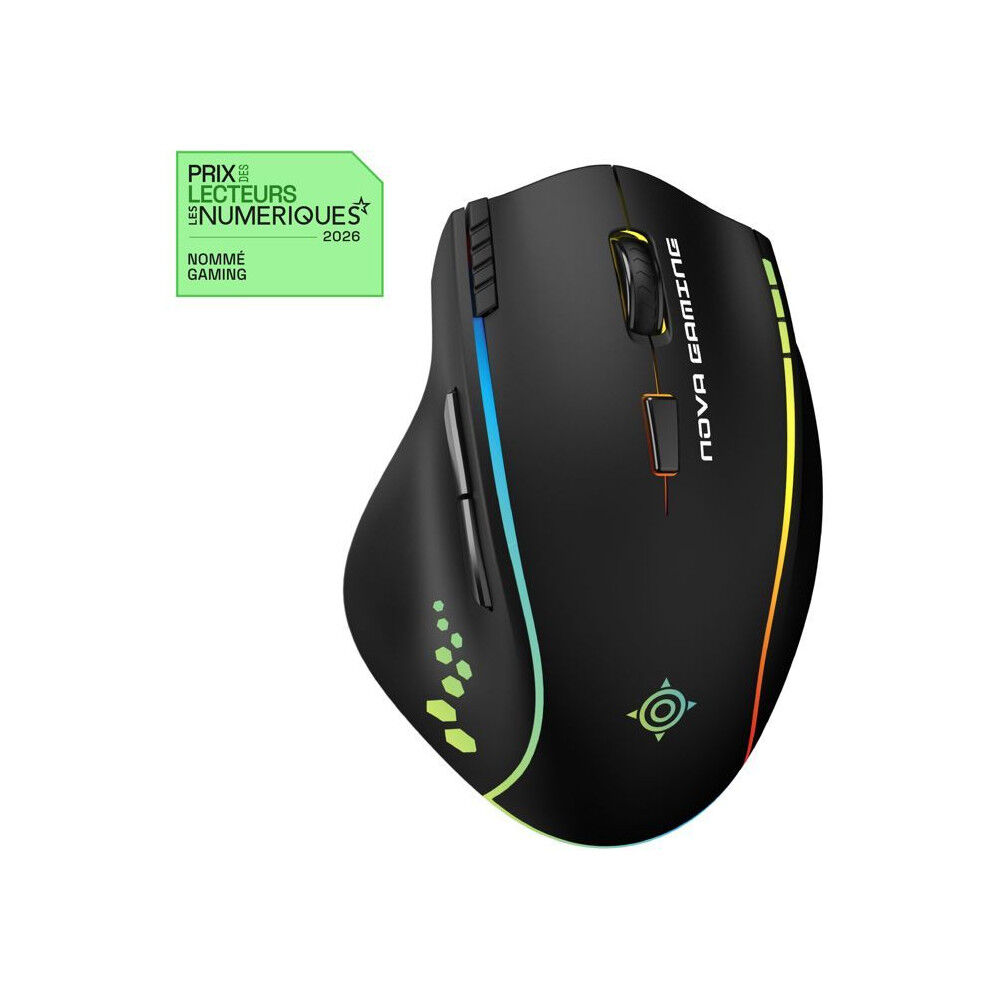 Souris gaming Nova Gaming PERSEE GM405 sans fil 10000 DPI Noir