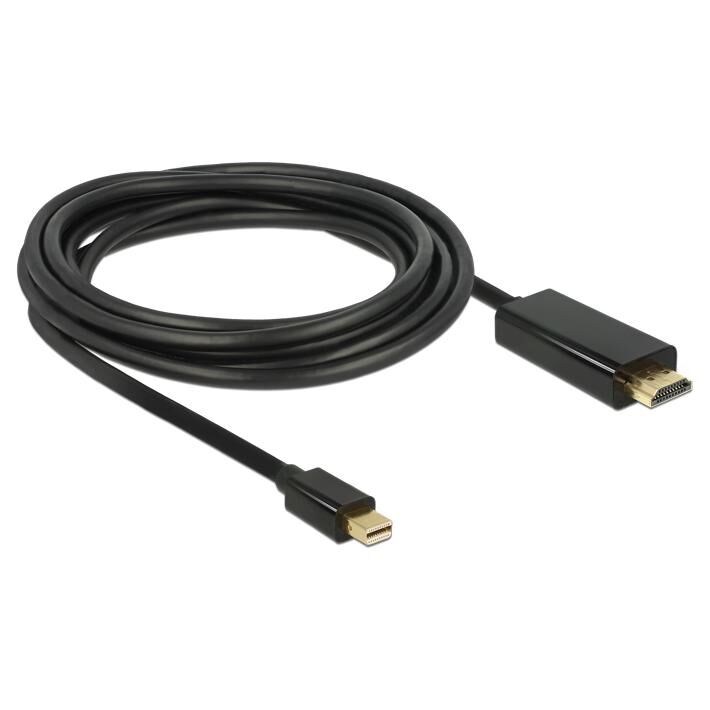Delock - Câble adaptateur - Mini DisplayPort mâle pour HDMI mâle - 3 m - noir