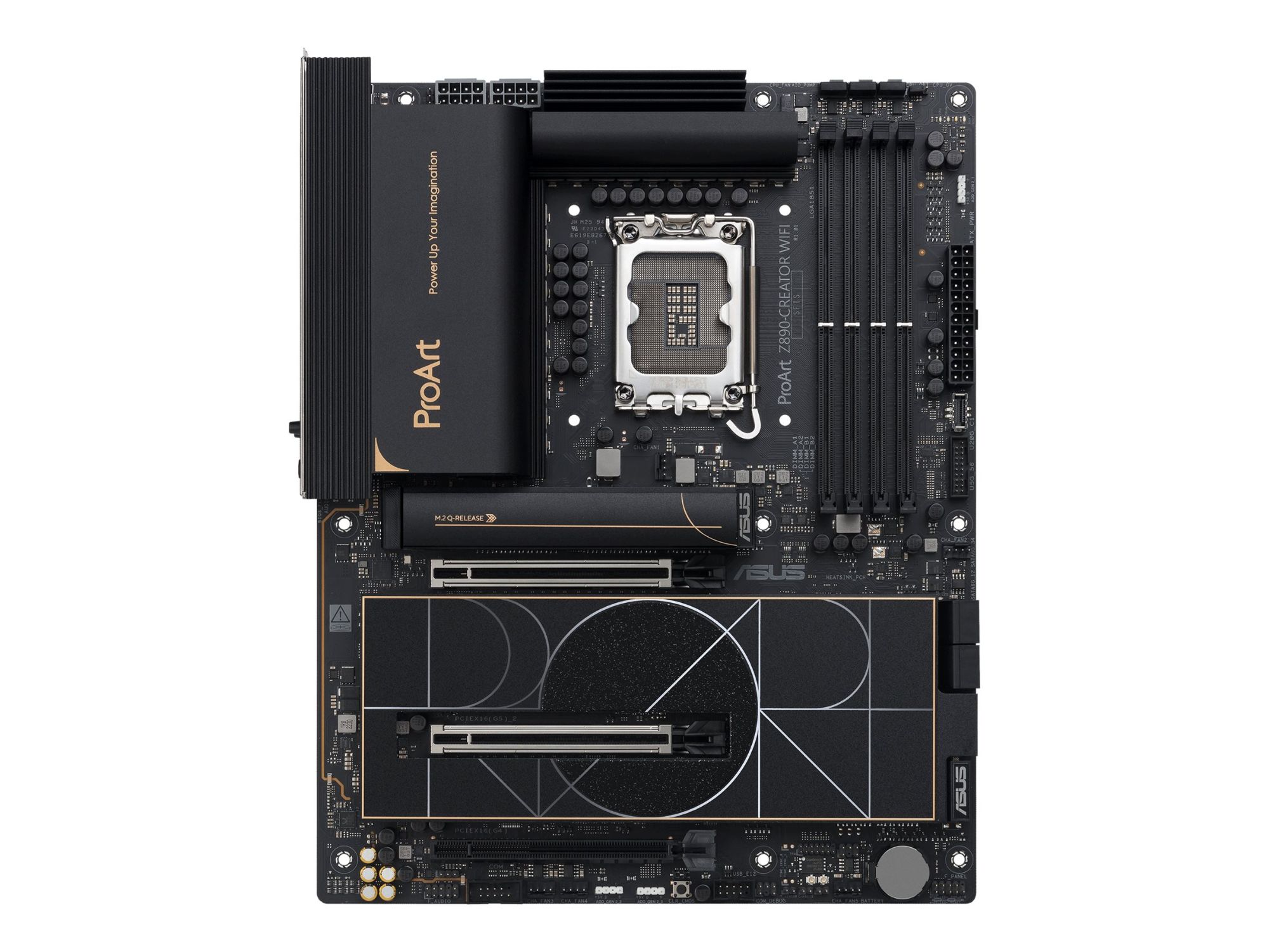 ASUS ProArt Z890-CREATOR WIFI - Carte-mère - ATX - Socket LGA1851 - Z890 Chipset - USB4, USB 3.2 Gen 2, USB-C 3.2 Gen 2x2, USB 3.2 Gen 1 - 10 Gigabit LAN, 2.5 Gigabit LAN, Bluetooth, Wi-Fi 7 - carte graphique embarquée (unité centrale requise) -...