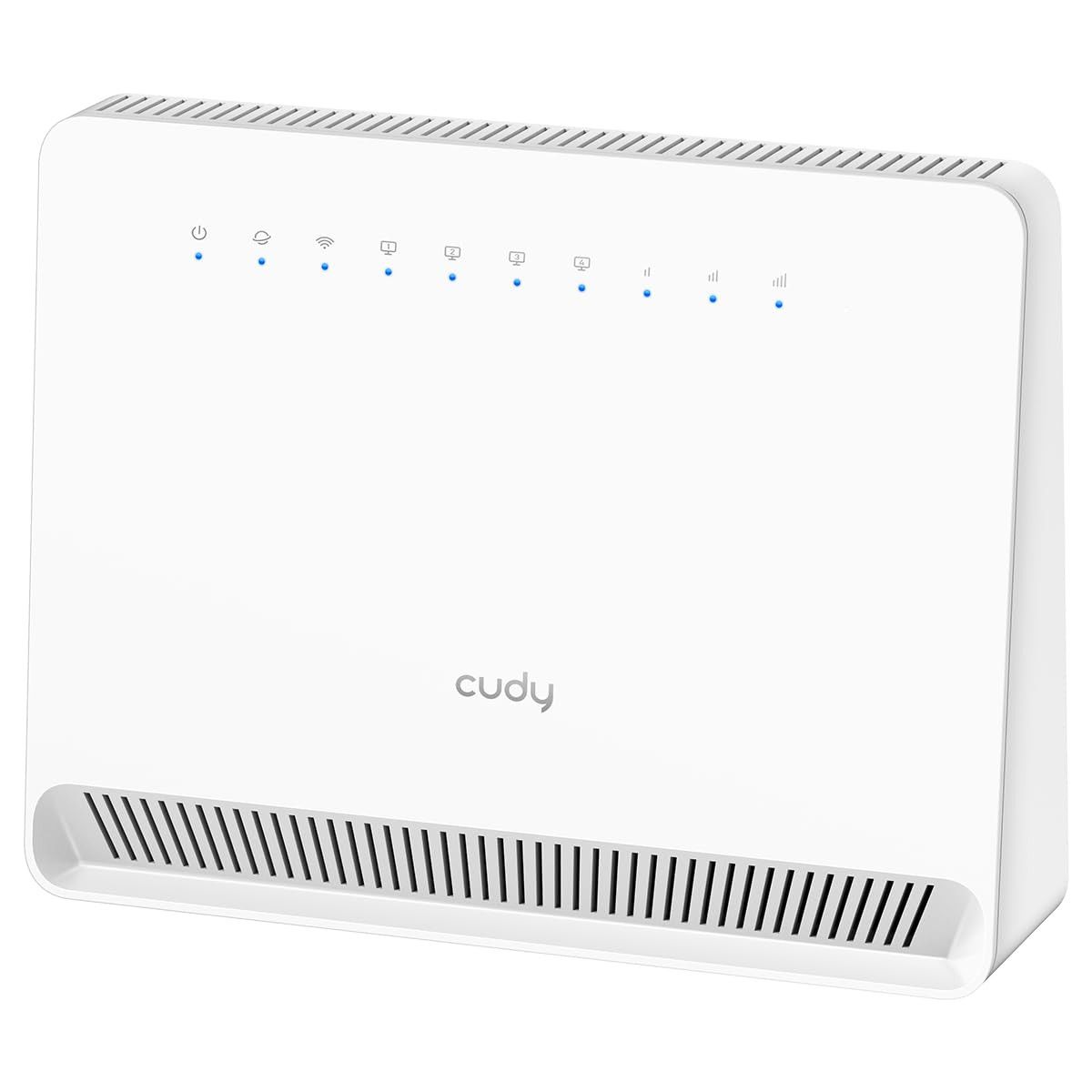 CUDY LT400V Router Wi-Fi 4G N300 VoLTE Bianco con 4 Porte Ethernet e Slot SIM