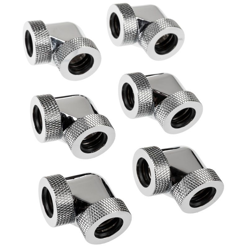 Raijintek Anschluss Pelias D140906, 14mm, 90 Grad Adapter - 6er-pack,