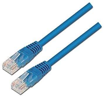 AISENS A135-0241 - Câble patch RJ45 (0,5 m, 10/100/1000 Mbit/s, commutateur/routeur/modem/panneau de connexion/point d'accès/champs de connexion), bleu