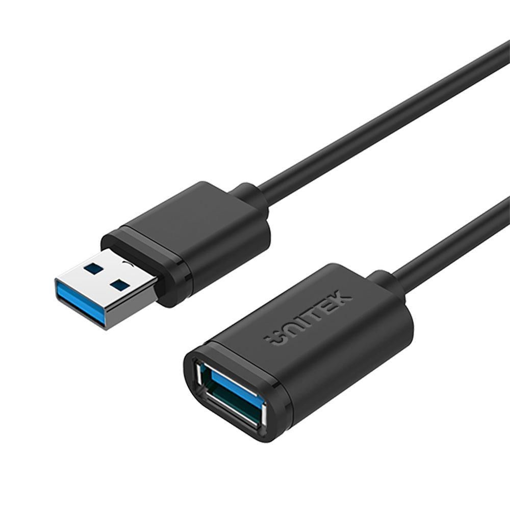 UNITEK Y-C459GBK - Câble d'extension USB 3.0 A mâle vers USB A femelle 2 mètres, Noir