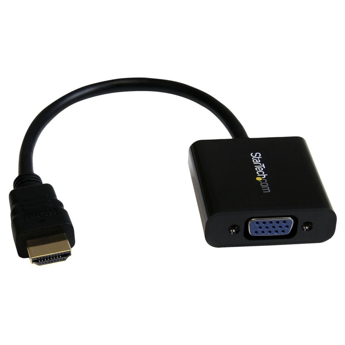 Startech - Adaptateur vidéo - HDMI mâle pour HD-15 (VGA) femelle - 24.5 cm - noir - support 1080p, actif - pour P/N: DK30C2DPEPUE, DK30C2DPPDUE, DK31C3HDPD, DK31C3HDPDUE, SV211HDUC, SV221HUC4K