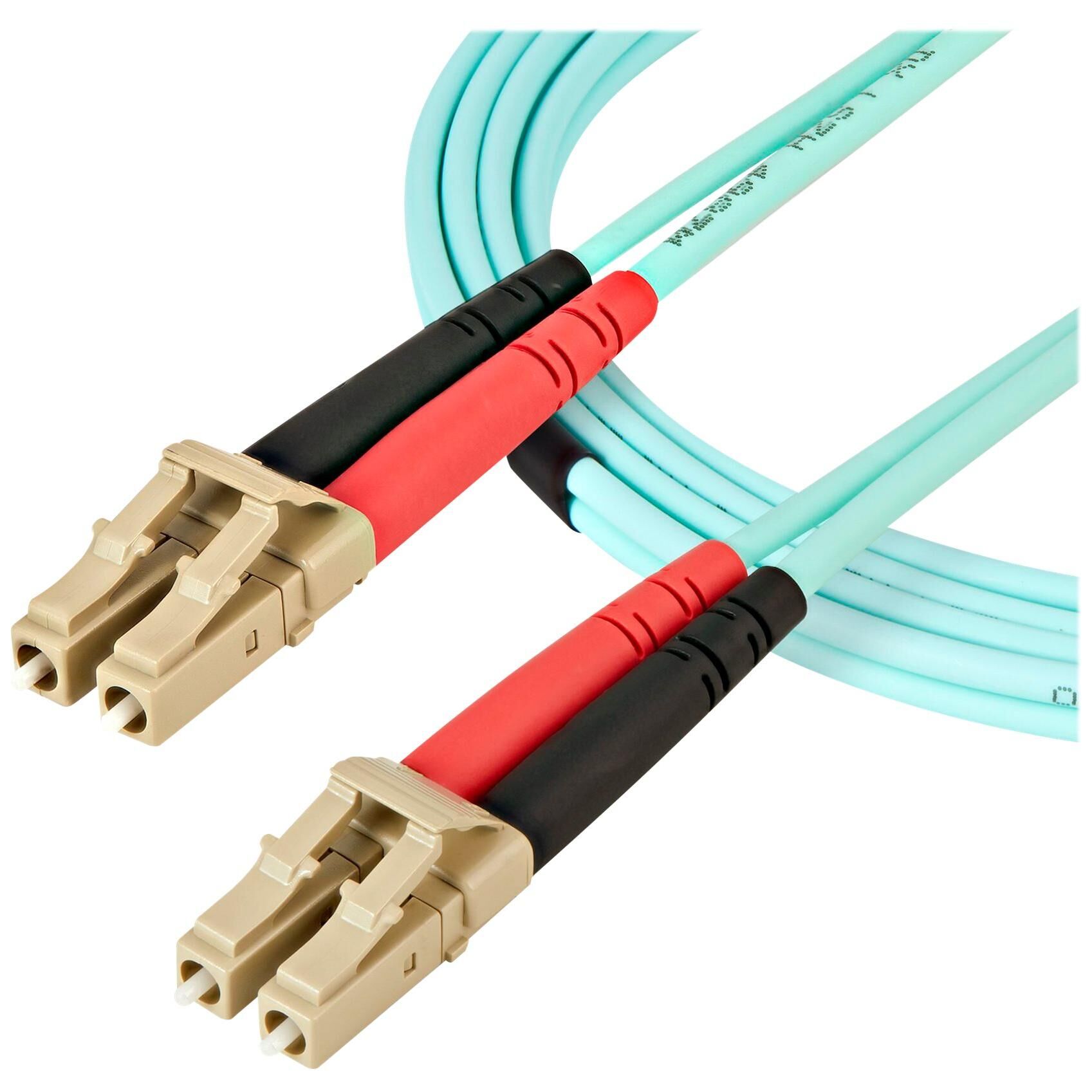 StarTech.com Câble Fibre Optique Multimode 5m LC/UPC à LC/UPC OM4, 50/125 - Câble réseau - LC multi-mode (M) pour LC multi-mode (M) - 5 m - 5 m - fibre optique - duplex - 50 / 125 microns - OM4 - turquoise