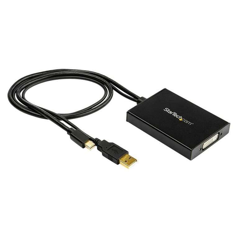 StarTech.com Adaptateur Mini DisplayPort vers DVI Dual-Link alimenté par USB - Compatible Windows et Mac - Noir (MDP2DVID2) - Convertisseur vidéo - Mini DisplayPort - DVI - noir