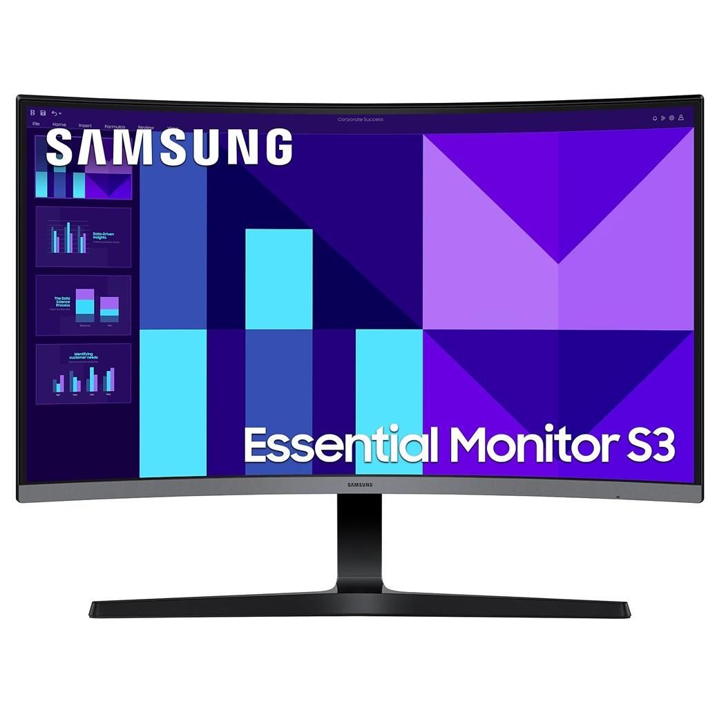 Samsung Essential S3 S27D392GAU - S39GD Series - écran LED - incurvé - 27" - 1920 x 1080 Full HD (1080p) @ 100 Hz - VA - 250 cd/m² - 4000:1 - 4 ms - HDMI, VGA - noir