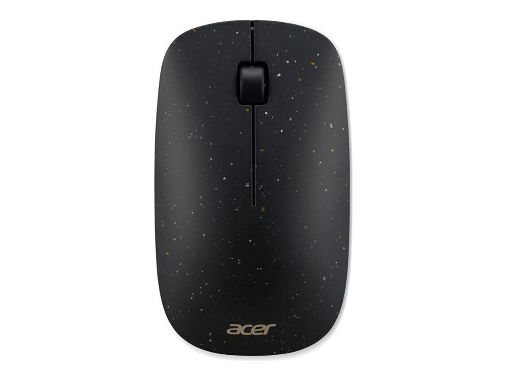 Acer Vero AMR020 - Souris - droitiers et gauchers - optique - 3 boutons - sans fil - 2.4 GHz - noir - Pour la vente au détail