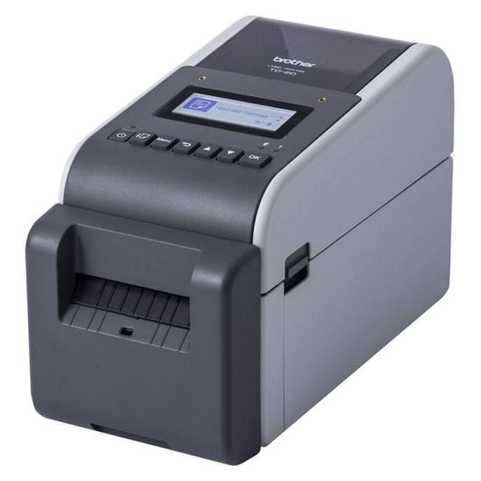 Brother TD-2350D300 - Imprimante d'étiquettes/de reçus - Noir et blanc - thermique direct - Rouleau (6,3 cm) - 300 ppp - jusqu'à 152.4 mm/sec - Wi-Fi(n), Bluetooth 5.2, LAN, USB 2.0, hôte USB