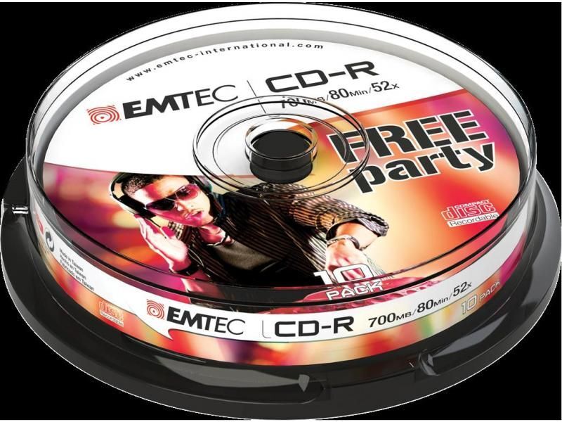 CD-R 700 Mo/80MIN 52x, 10 piÃ©ces en Cake Box