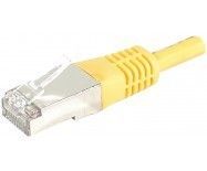 Dexlan - Cordon de raccordement - RJ-45 (M) pour RJ-45 (M) - 1.5 m - S/FTP - CAT 6a - intérieur, moulé - jaune