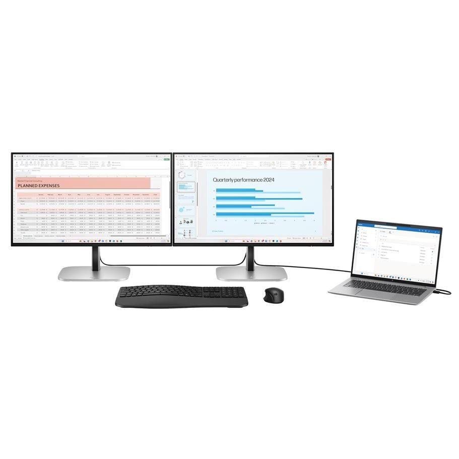 HP 524pu - Series 5 Pro - écran LED - 24" (23.8" visualisable) - 1920 x 1080 Full HD (1080p) @ 100 Hz - IPS - 350 cd/m² - 1500:1 - 5 ms - HDMI, DisplayPort, USB-C - noir de jais, argent naturel et noir jais (support)