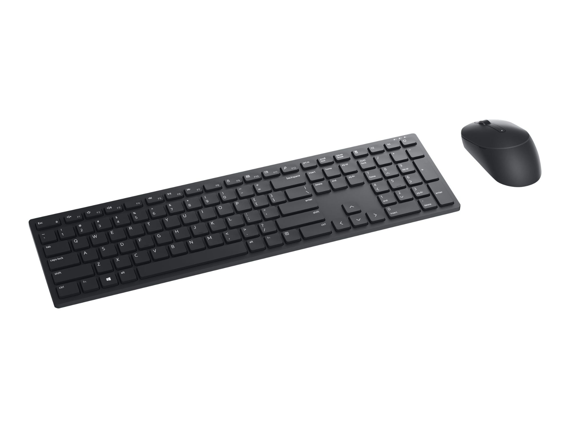 Dell Pro Keyboard and Mouse KM5221W - Ensemble clavier et souris - sans fil - 2.4 GHz - AZERTY - Français - noir - avec 3 years NBD Advance Exchange - pour Precision 7560; XPS 13 9310, 15 9510