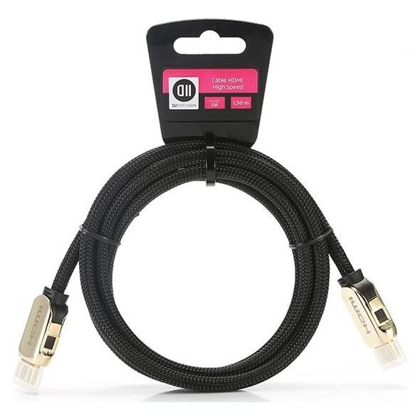 D2 Diffusion - High Speed - câble HDMI - HDMI mâle pour HDMI mâle - 1.5 m - noir