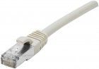 deXlan - Cordon de raccordement - RJ-45 (M) pour RJ-45 (M) - 20 m - SFTP - CAT 6a - démarré, sans halogène, sans crochet - gris