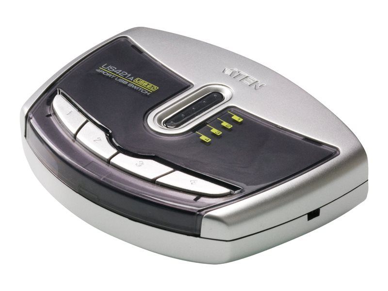 ATEN US421A - Commutateur de partage des périphériques USB - 4 x USB 2.0 - de bureau
