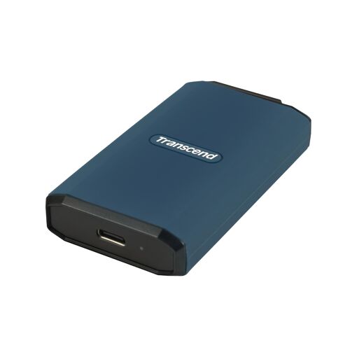 Transcend ESD410C - 1TB Encrypted SSD - Portable External - USB-C - AES 256-bit Encryption - Dark Blue