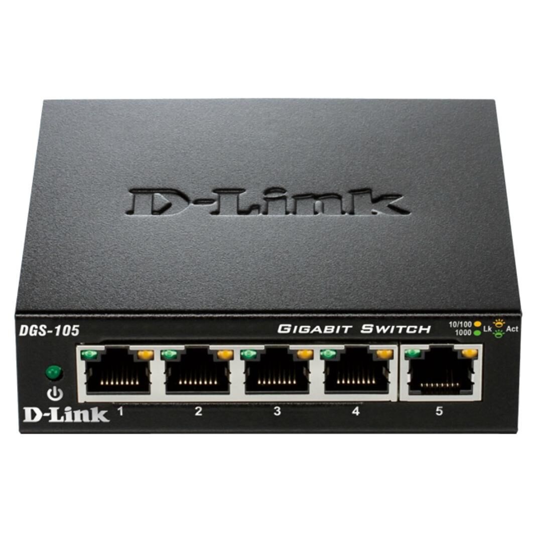 D-Link DGS 105 - Commutateur - 5 x 10/100/1000 - de bureau