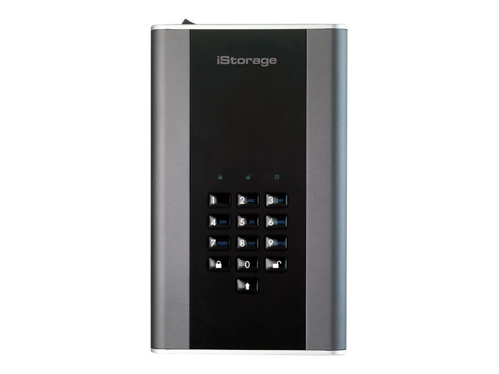 iStorage diskAshur DT² - Disque dur - chiffré - 3 To - externe (portable) - USB 3.1 - FIPS 197, SHA 256 bits, 256-bit AES-XTS - Conformité TAA