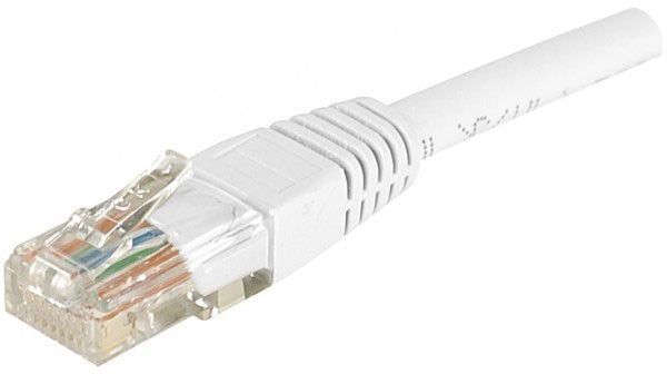 exertis Connect - Cordon de raccordement - RJ-45 (M) pour RJ-45 (M) - 5 m - U/UTP, non blindé - CAT 6 - blanc