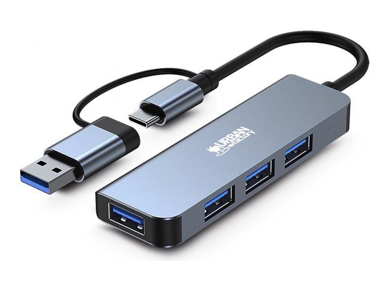 Urban Factory Minee - Concentrateur (hub) - USB-A/C - 4 x SuperSpeed USB 3.0 - de bureau