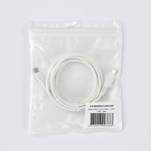 WE USB-C to USB-C 2.0 Cable - 25W, 1.8m, White