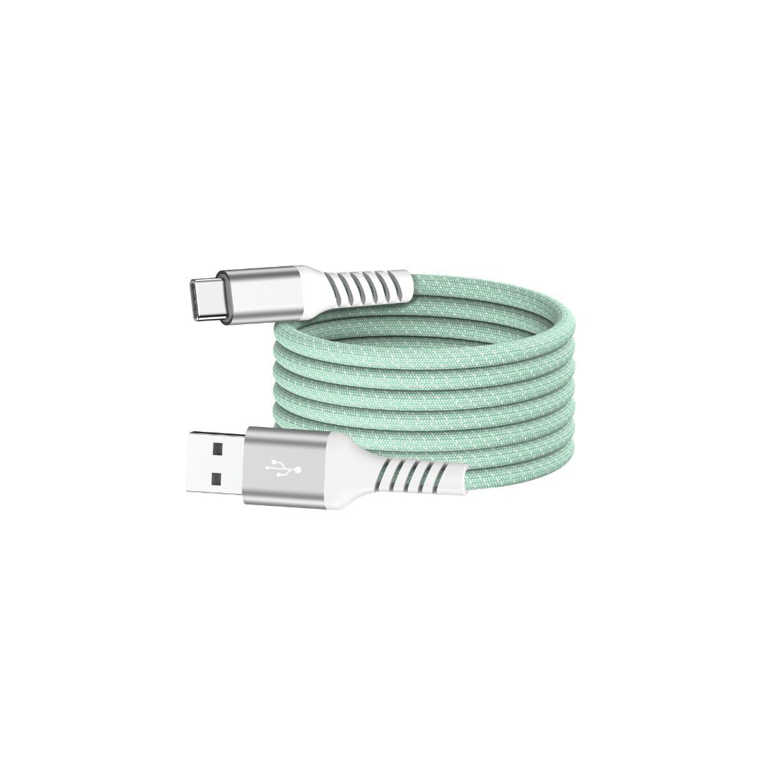 câble USB/USB-C magnétique, USB2,0 - 5V/3A/15W, 1mètre Vert