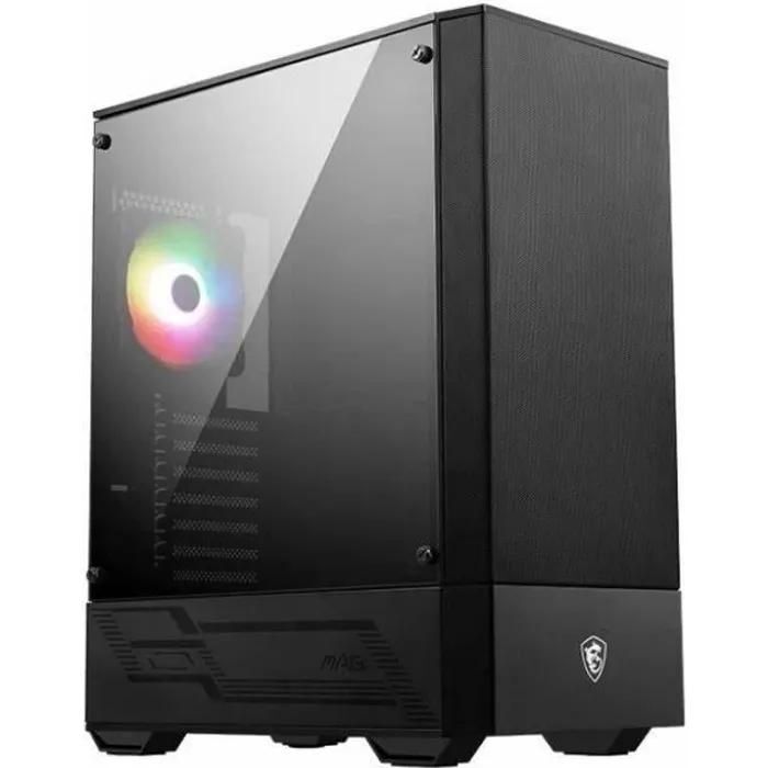 MSI MAG FORGE 110R - Mid tower - ATX - panneau latéral fenêtré (acrylique) - pas d'alimentation (ATX) - USB/Audio