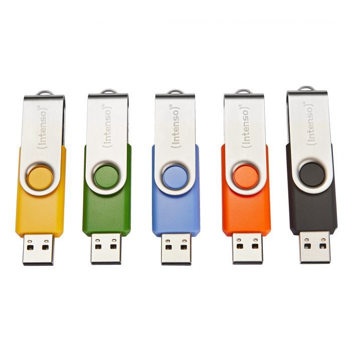 Intenso Basic Line lecteur USB flash 8 Go USB Type-A 2.0 Noir, Bleu, Vert, Orange, Jaune