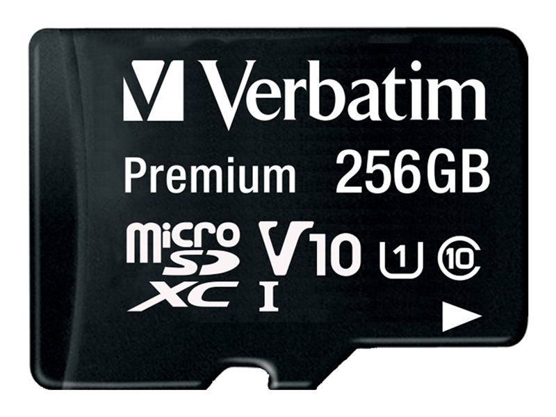 Verbatim Premium - Carte mémoire flash (adaptateur SD inclus(e)) - 256 Go - UHS Class 1 / Class10 - microSDXC UHS-I