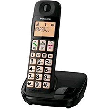 Panasonic KX-TGE110 Téléphone DECT Identification de l'appelant Noir