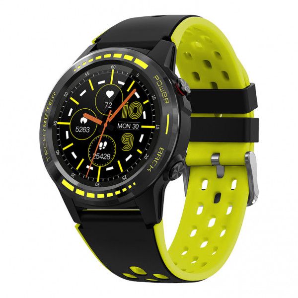 Leotec LESW33Y smartwatche et montre de sport 3,3 cm (1.3") IPS Numérique Écran tactile Noir GPS (satellite)