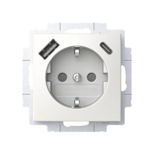 Prise BUSCH JAEGER SCHUKO USB-A+C 20 EUCB2USBAC-914 (2CKA002011A6298)