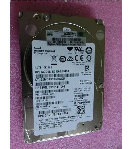 Disque dur SPS-DRV 1,2 To 10K SFF SAS (P02886-001)