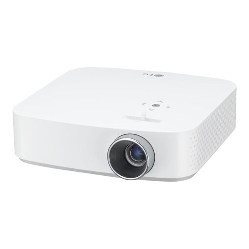 LG CineBeam PF50KG - DLP Projector - RGB LED - Portable (Battery-Powered) - 600 Lumens - Full HD (1920 x 1080) - 16:9 - 1080p - Wi-Fi / Bluetooth - White (Top), Gray (Bottom)