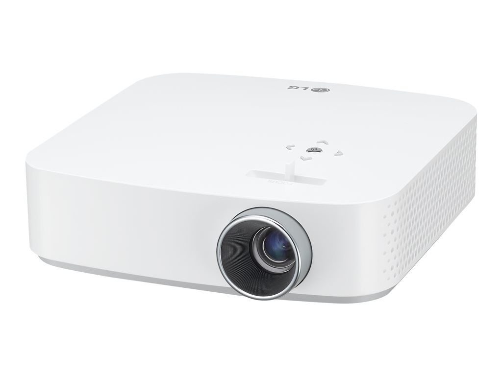 LG CineBeam PF50KG - Projecteur DLP - RGB LED - portable (alimenté par batterie) - 600 lumens - Full HD (1920 x 1080) - 16:9 - 1080p - Wi-Fi / Bluetooth - blanc (supérieur), gris (inférieur)