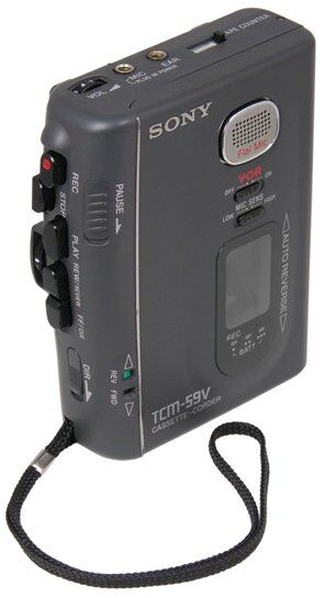 SONY TCM-59V - WALKMAN / MAGNÉTOPHONE A CASSETTE AUTO-REVERSE AVEC ENCEINTE INCORPORÉE