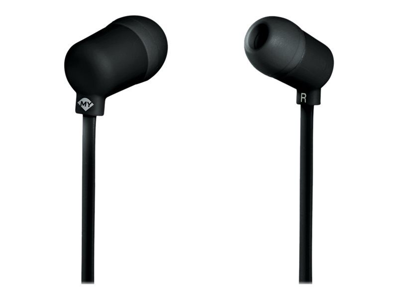Meliconi MySound Speak FLUO - Écouteurs avec micro - intra-auriculaire - filaire - jack 3,5mm - noir