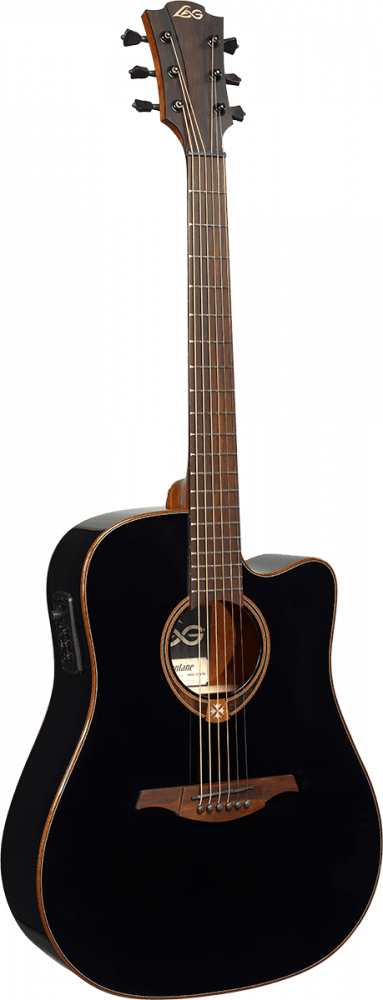 Lâg T118DCE - Guitare folk électroacoustique - Dreadnought cutaway - Black