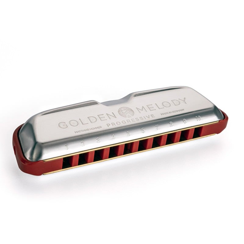 Hohner 544/20 Golden Melody Progressive - Harmonica diatonique - Tonalité C  - 10 trous