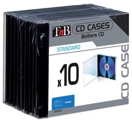 TNB CDTR10 - Pack 10 boîtiers transparents standards