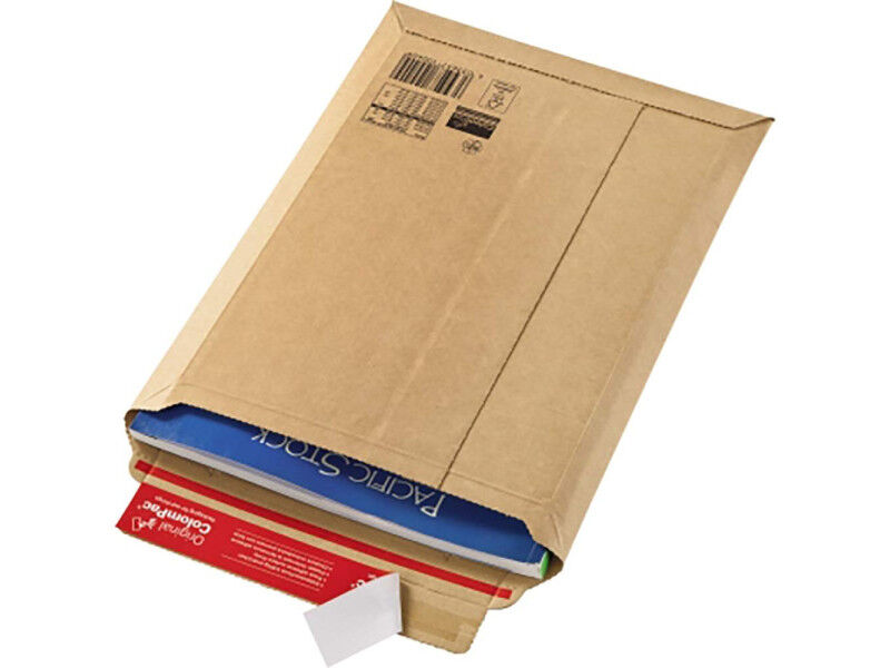 Sac d'expédition ColomPac en carton ondulé brun. Dimensions intérieures : (L) 250 x (P) 360 x (H) -50 mm - 20 pièces (CP 010.06)